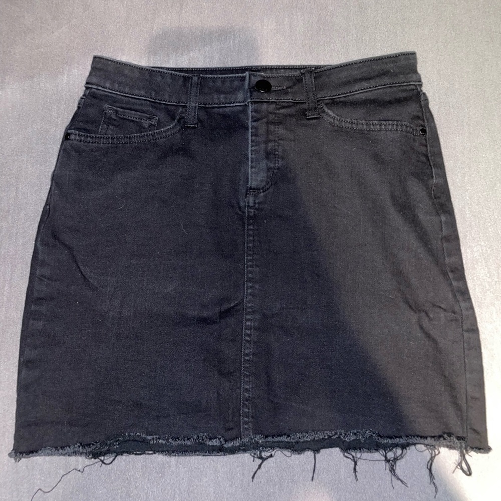 Black jean skirt